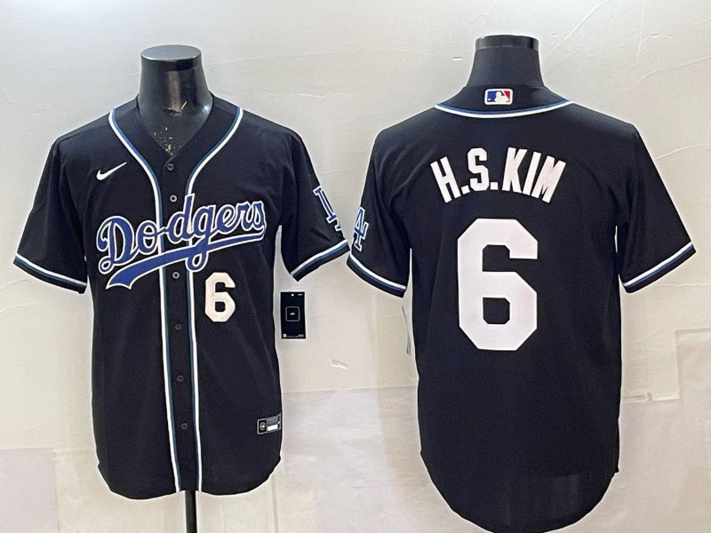 Men 2025 Los Angeles Dodgers #6 H.S.Kim black Nike MLB Jersey style 065